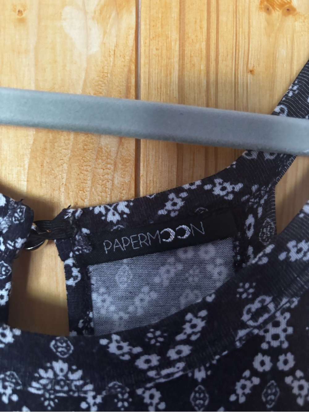 PAPERMOON Navy & White Diamond/Medallion Geometric Halter Maxi Dress - Size M - Picture 5 of 11